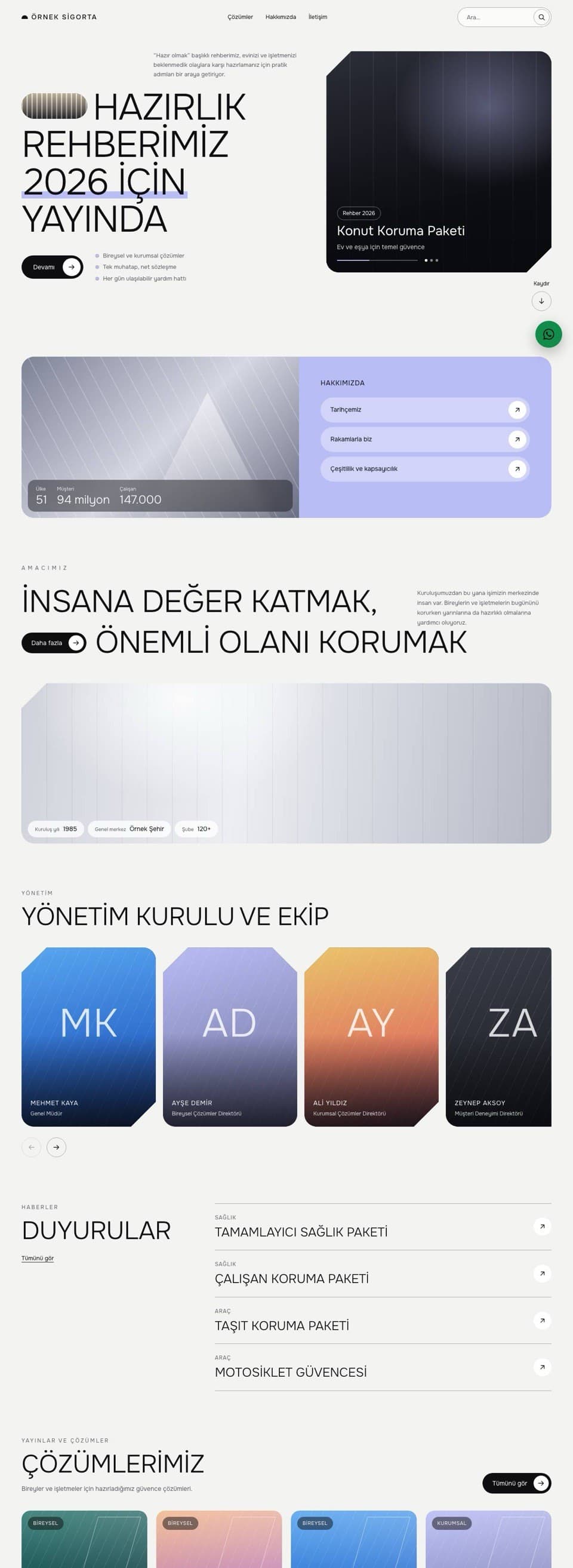 Sigorta temasının canlı demosu